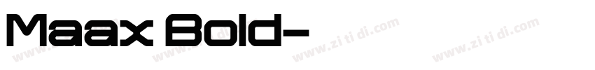 Maax Bold字体转换